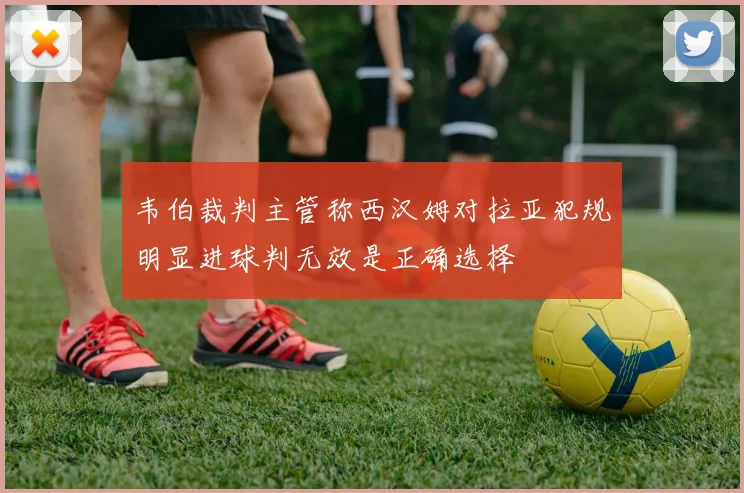 韦伯裁判主管称西汉姆对拉亚犯规明显进球判无效是正确选择